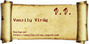 Vaszily Virág névjegykártya