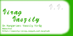 virag vaszily business card